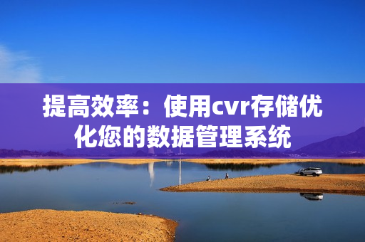 提高效率：使用cvr存儲(chǔ)優(yōu)化您的數(shù)據(jù)管理系統(tǒng)