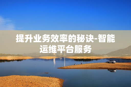 提升業(yè)務(wù)效率的秘訣-智能運(yùn)維平臺(tái)服務(wù)