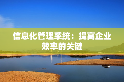 信息化管理系統(tǒng)：提高企業(yè)效率的關(guān)鍵
