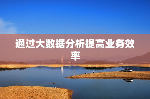 通过大数据分析提高业务效率