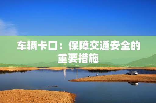 車輛卡口：保障交通安全的重要措施